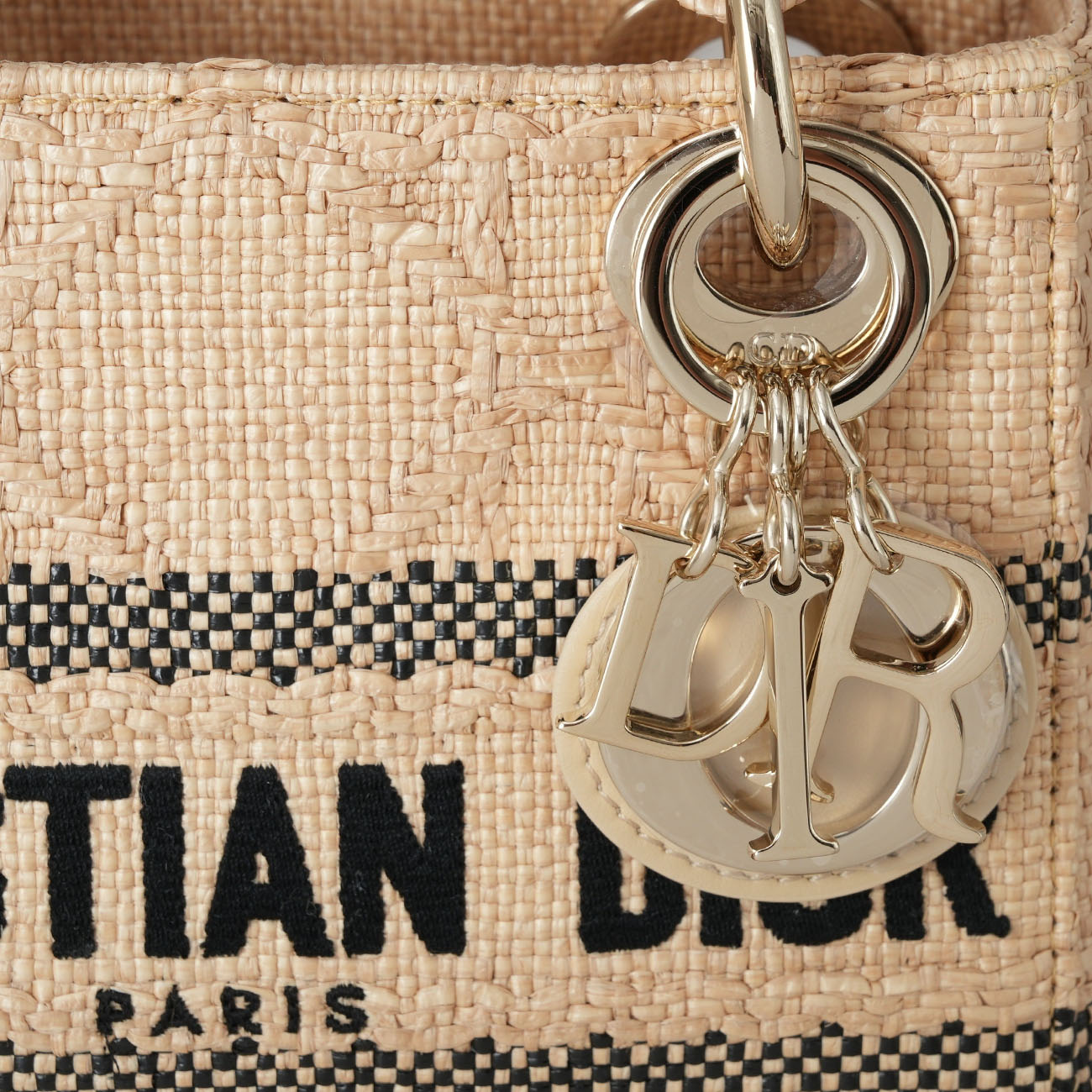 CHRISTIAN DIOR(USED)크리스찬디올 레이디 D LITE 미니 라피아
